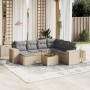 Gartensofa-Set mit beigen Kissen 8 Stück PE-Rattan von , Gartensets - Ref: Foro24-3257893, Preis: 598,12 €, Rabatt: %