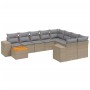 11-teiliges Gartensofa-Set mit beigen synthetischen Rattankissen von , Gartensets - Ref: Foro24-3257963, Preis: 776,59 €, Rab...