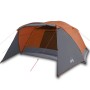 Family tent with porch 4 people waterproof gray orange by , tents - Ref: Foro24-94420, Price: 145,10 €, Discount: %