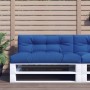 Blue fabric pallet sofa cushion 120x40x12 cm by , Cushions for chairs and sofas - Ref: Foro24-314479, Price: 28,99 €, Discoun...