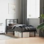 Bed frame with black metal headboard 80x200 cm by , Beds and slatted bases - Ref: Foro24-355552, Price: 64,37 €, Discount: %