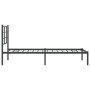 Bed frame with black metal headboard 80x200 cm by , Beds and slatted bases - Ref: Foro24-355552, Price: 64,37 €, Discount: %