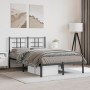 Bed frame with black metal headboard 120x200 cm by , Beds and slatted bases - Ref: Foro24-355559, Price: 96,98 €, Discount: %