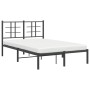 Bed frame with black metal headboard 120x200 cm by , Beds and slatted bases - Ref: Foro24-355559, Price: 96,98 €, Discount: %