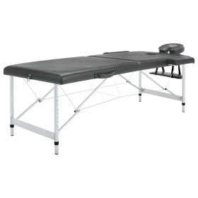 2-zone massage table anthracite aluminum frame 186x68 cm by vidaXL, massage tables - Ref: Foro24-110174, Price: 168,41 €, Dis...