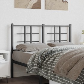 Black metal headboard 120 cm by , Headboards and footboards - Ref: Foro24-355592, Price: 32,99 €, Discount: %