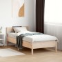 Bed frame with solid pine wood headboard 90x190 cm by , Beds and slatted bases - Ref: Foro24-842778, Price: 80,44 €, Discount: %