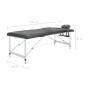 2-Zonen-Massageliege anthrazitfarbenes Aluminiumgestell 186x68 cm von vidaXL, Massageliegen - Ref: Foro24-110174, Preis: 168,...