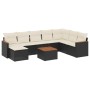 Set aus 8-teiligen Gartensofas und Kissen Kunstrattan schwarz von , Gartensets - Ref: Foro24-3226252, Preis: 512,36 €, Rabatt: %