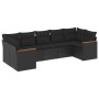 7-teiliges Garten-Esszimmerset und Kissen synthetisches Rattan schwarz von , Gartensets - Ref: Foro24-3226265, Preis: 461,99 ...