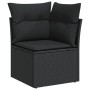 7-teiliges Garten-Esszimmerset und Kissen synthetisches Rattan schwarz von , Gartensets - Ref: Foro24-3226265, Preis: 461,99 ...