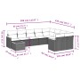 Set Gartensofas 10 Stück Kissen synthetisches Rattan schwarz von , Gartensets - Ref: Foro24-3226315, Preis: 596,31 €, Rabatt: %