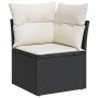 Set Gartensofas 10 Stück Kissen synthetisches Rattan schwarz von , Gartensets - Ref: Foro24-3226322, Preis: 637,19 €, Rabatt: %