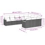 Set Gartensofas 10 Stück Kissen synthetisches Rattan schwarz von , Gartensets - Ref: Foro24-3226336, Preis: 655,63 €, Rabatt: %