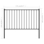 Black powder coated steel fence panel and posts 1.7x1 m by vidaXL, fence panels - Ref: Foro24-145210, Price: 67,92 €, Discoun...