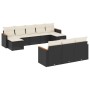 Garden sofa set 10 pieces with black synthetic rattan cushions by , Garden sets - Ref: Foro24-3226413, Price: 590,48 €, Disco...