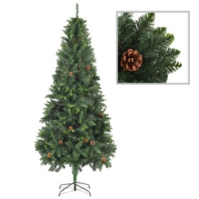 Künstlicher Weihnachtsbaum mit Tannenzapfen grün 210 cm von vidaXL, Weihnachtsbäume - Ref: Foro24-284316, Preis: 93,15 €, Rab...