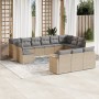 Set Gartensofas mit beigen Kissen Mix 13 Stück PE Rattan von , Gartensets - Ref: Foro24-3226458, Preis: 868,89 €, Rabatt: %