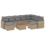 Set Gartensofas mit beigen Kissen 10 Stück synthetisches Rattan von , Gartensets - Ref: Foro24-3226549, Preis: 621,72 €, Raba...