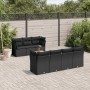 Garden sofa set with 8 pieces of black synthetic rattan and cushions. by , Garden sets - Ref: Foro24-3255831, Price: 546,81 €...