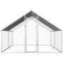 Galvanized steel outdoor chicken coop cage 2.75x4x1.92 m by vidaXL, Cages and habitats for small animals - Ref: Foro24-170789...