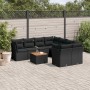 8-piece garden sofa set with black synthetic rattan cushions by , Garden sets - Ref: Foro24-3255859, Price: 580,15 €, Discoun...