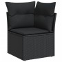 Set aus 8-teiligen Gartensofas und Kissen Kunstrattan schwarz von , Gartensets - Ref: Foro24-3255859, Preis: 580,15 €, Rabatt: %