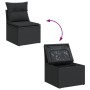 Set aus 8-teiligen Gartensofas und Kissen Kunstrattan schwarz von , Gartensets - Ref: Foro24-3255859, Preis: 580,15 €, Rabatt: %