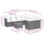 Set aus 8-teiligen Gartensofas und Kissen Kunstrattan schwarz von , Gartensets - Ref: Foro24-3255859, Preis: 580,15 €, Rabatt: %