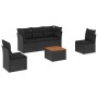 Set aus 6-teiligen Gartensofas und Kissen Kunstrattan schwarz von , Gartensets - Ref: Foro24-3255873, Preis: 354,36 €, Rabatt: %