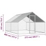 Galvanized steel outdoor chicken coop cage 2.75x4x1.92 m by vidaXL, Cages and habitats for small animals - Ref: Foro24-170789...