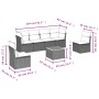 Garden sofa set with beige mixed cushions, 7 pieces, PE rattan. by , Garden sets - Ref: Foro24-3255884, Price: 502,95 €, Disc...