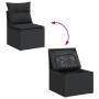 Set aus 8-teiligen Gartensofas und Kissen Kunstrattan schwarz von , Gartensets - Ref: Foro24-3255901, Preis: 498,31 €, Rabatt: %