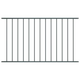 Anthracite gray powder coated steel fence panel 1.7x0.75m by vidaXL, fence panels - Ref: Foro24-145221, Price: 57,99 €, Disco...