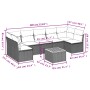 Set aus 8-teiligen Gartensofas und Kissen Kunstrattan schwarz von , Gartensets - Ref: Foro24-3255901, Preis: 498,31 €, Rabatt: %