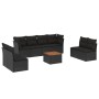 8-piece garden sofa set with black synthetic rattan cushions by , Garden sets - Ref: Foro24-3255908, Price: 512,64 €, Discoun...