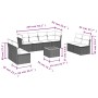 8-piece garden sofa set with black synthetic rattan cushions by , Garden sets - Ref: Foro24-3255908, Price: 512,64 €, Discoun...