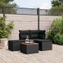 5-teiliges Gartenmöbel-Set und Kissen aus synthetischem Rattan schwarz von , Gartensets - Ref: Foro24-3255915, Preis: 289,96 ...