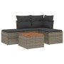 Garden sofa set with 5-piece synthetic rattan gray cushions by , Garden sets - Ref: Foro24-3255920, Price: 268,54 €, Discount: %