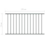 Anthracite gray powder coated steel fence panel 1.7x0.75m by vidaXL, fence panels - Ref: Foro24-145221, Price: 60,96 €, Disco...