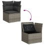 Garden sofa set with 5-piece synthetic rattan gray cushions by , Garden sets - Ref: Foro24-3255920, Price: 268,54 €, Discount: %