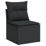 Set aus 6-teiligen Gartensofas und Kissen Kunstrattan schwarz von , Gartensets - Ref: Foro24-3255943, Preis: 375,40 €, Rabatt: %