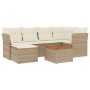 Set sofás de jardín 7 piezas y cojines ratán sintético beige de , Conjuntos de jardín - Ref: Foro24-3256079, Precio: 525,35 €...