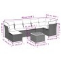 Garden sofa set with beige mixed cushions, 8 pieces, PE rattan. by , Garden sets - Ref: Foro24-3256087, Price: 530,75 €, Disc...