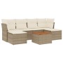 Set of 7-piece garden sofas and beige synthetic rattan cushions by , Garden sets - Ref: Foro24-3256100, Price: 526,28 €, Disc...