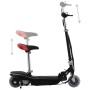 Patinete eléctrico con asiento y LED 120 W negro de vidaXL, Patinetes - Ref: Foro24-91962, Precio: 161,12 €, Descuento: %