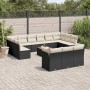 Garden furniture set, 14 pieces with black synthetic rattan cushions. by , Garden sets - Ref: Foro24-3256252, Price: 808,07 €...