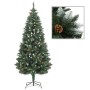 Artificial Christmas tree with pine cones and white glitter 180 cm by vidaXL, Christmas trees - Ref: Foro24-284318, Price: 71...