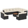 Set aus Gartensofas und Kissen 13 Stück synthetisches Rattan schwarz von , Gartensets - Ref: Foro24-3256259, Preis: 749,99 €,...