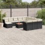 Garden sofa set with 13-piece black synthetic rattan cushions by , Garden sets - Ref: Foro24-3256315, Price: 807,72 €, Discou...